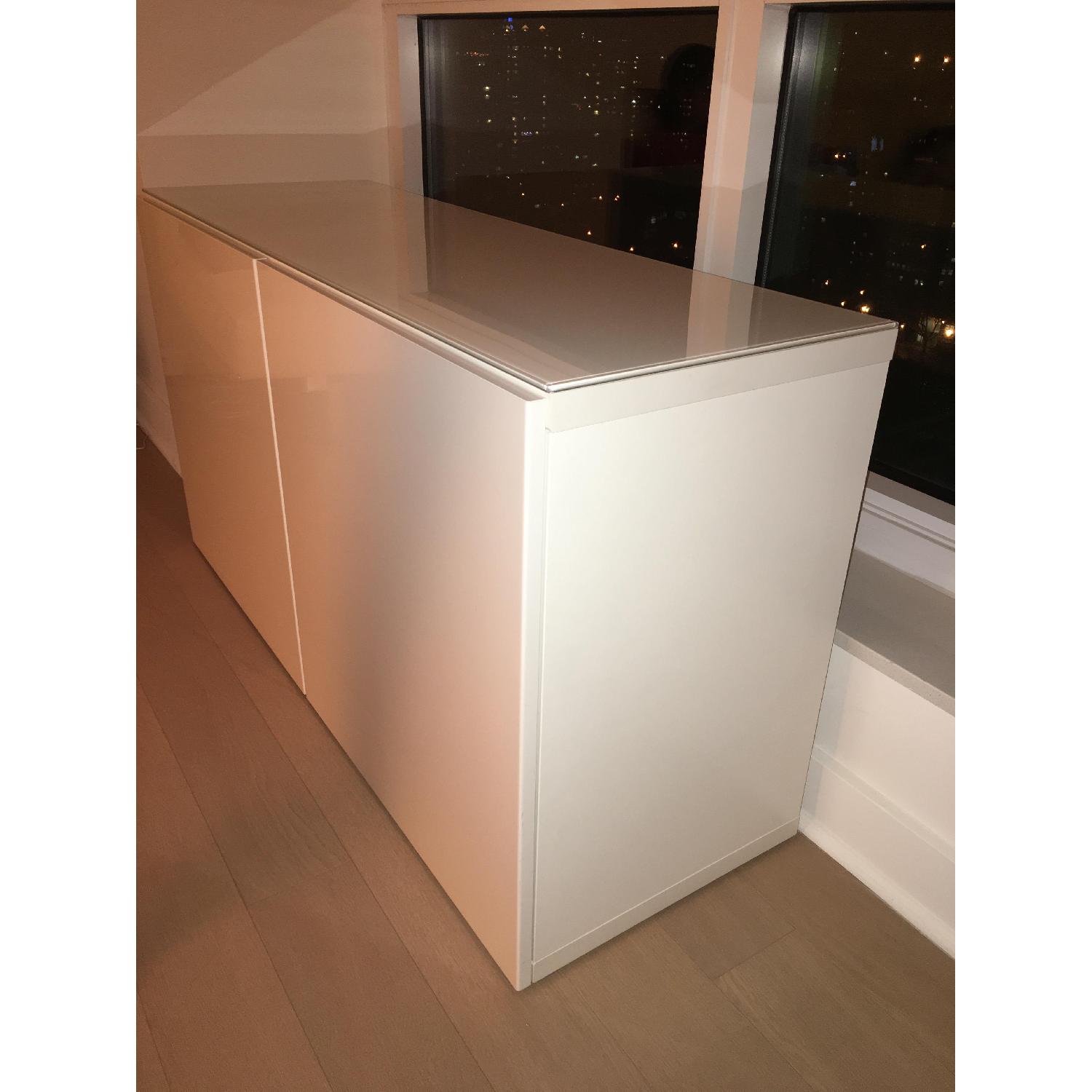 Ikea Besta Shelf Unit w/ Glass Top AptDeco