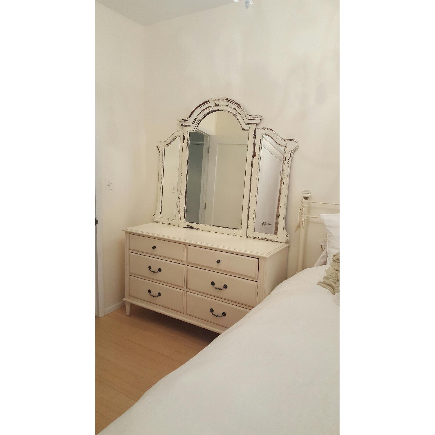 Ethan Allen Shabby Chic Dresser in Cream Color - image-2