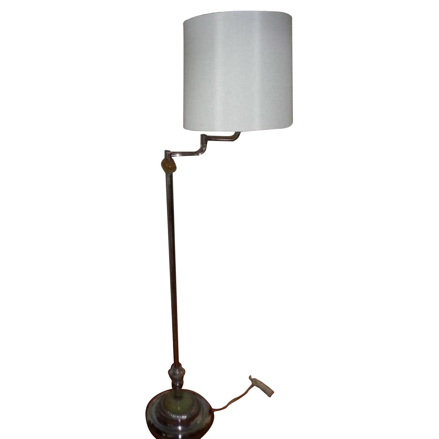 Sculptural Art Deco Swing Arm Floor Lamp - image-0