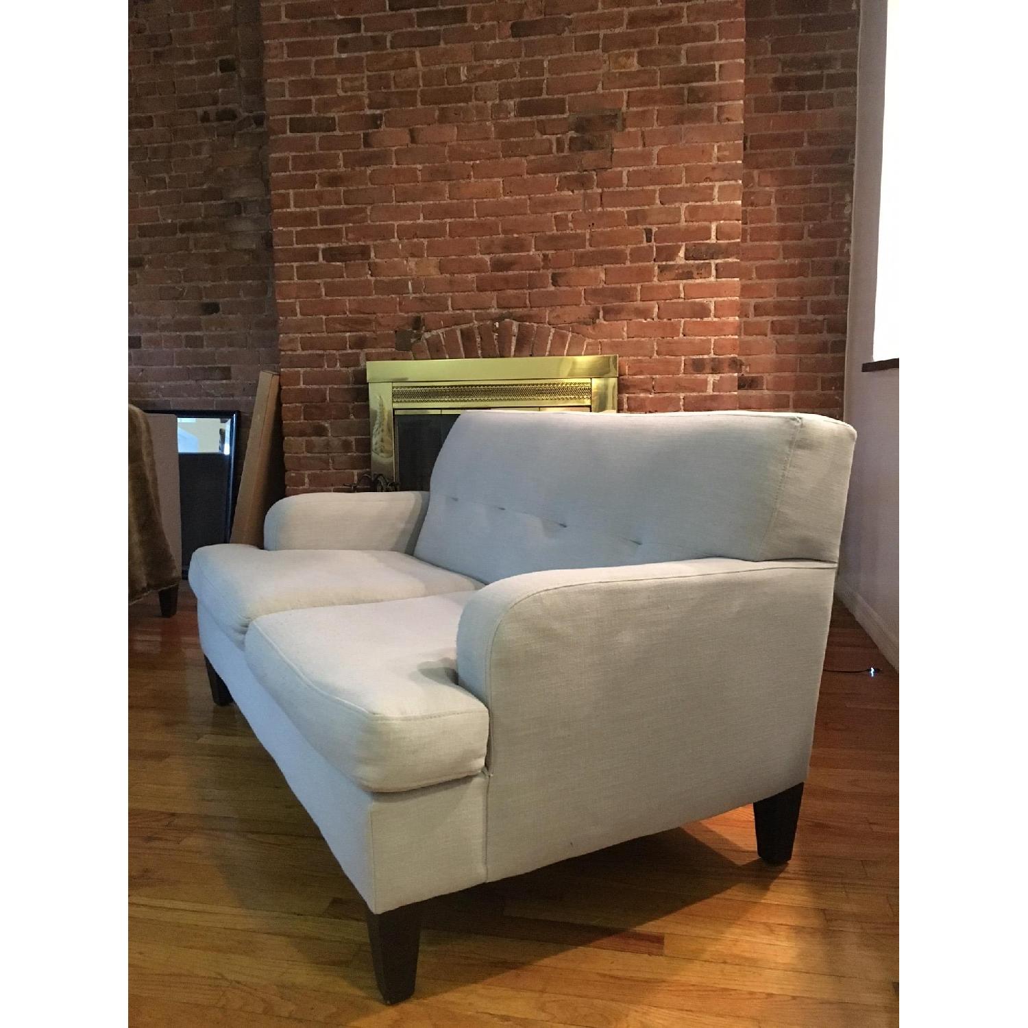 Modern Light Blue Loveseat - image-2