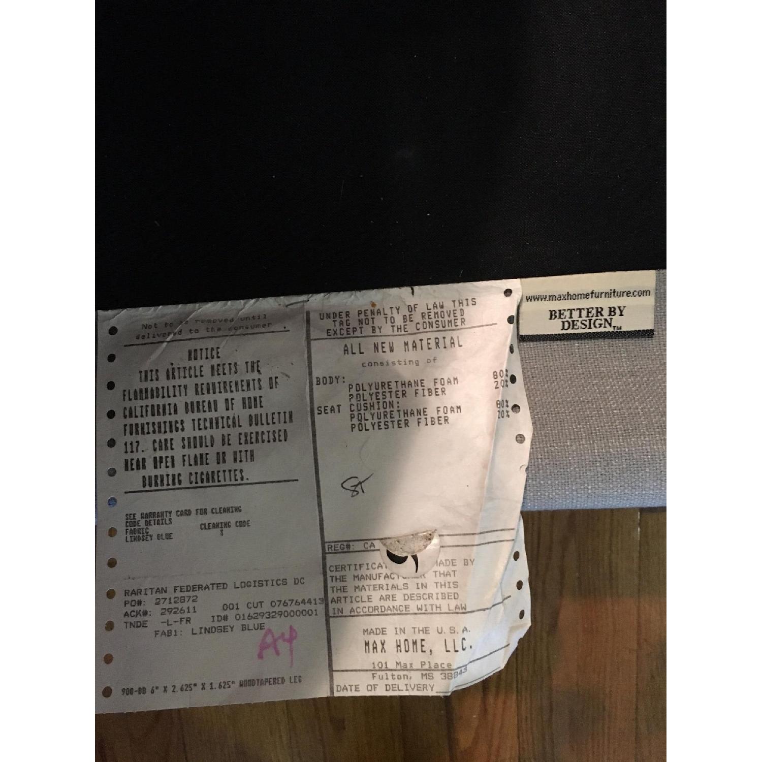 Modern Light Blue Loveseat - image-3