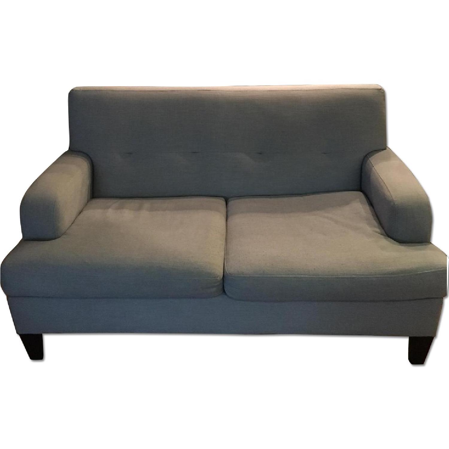 Modern Light Blue Loveseat - image-0