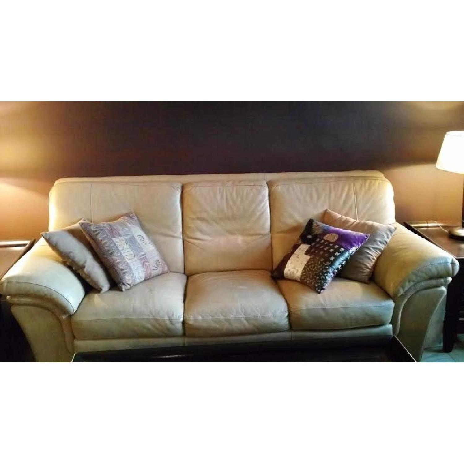 Natuzzi Italian Leather Couch + Loveseat + Chair AptDeco
