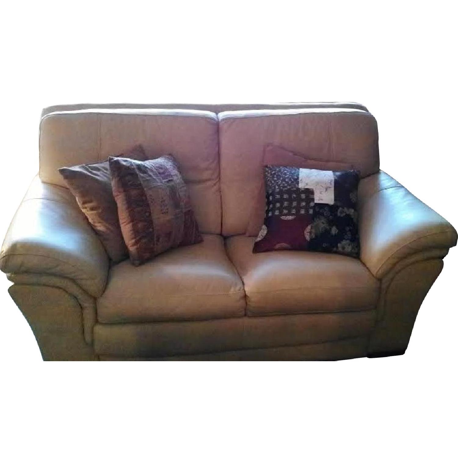 Natuzzi Italian Leather Couch + Loveseat + Chair AptDeco