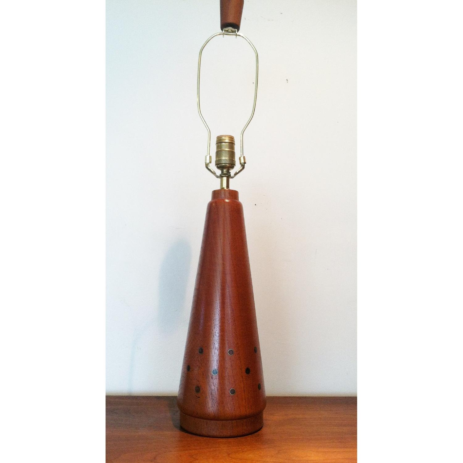 Mid Century Modern Teak Table Lamp - image-1