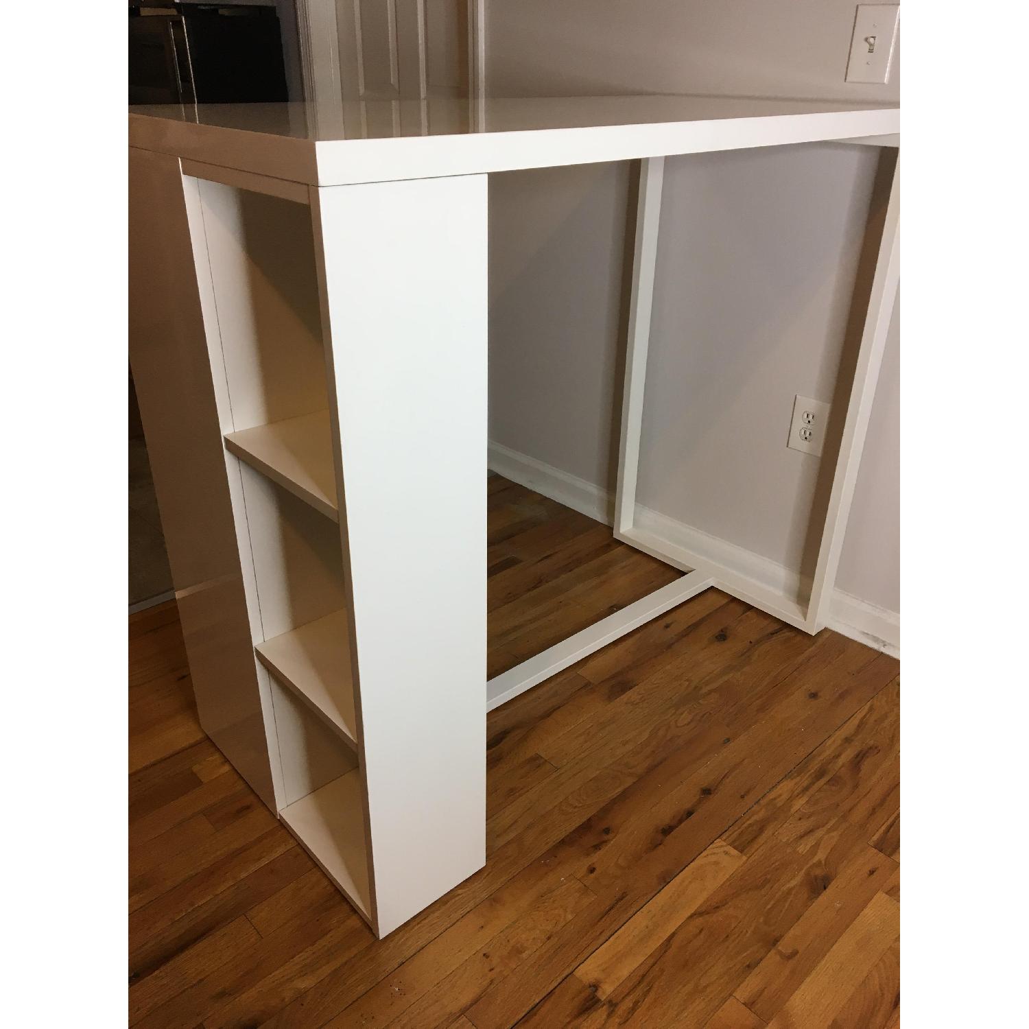 CB2 Tall Dining Table w/ 2 Bar Stools - image-4