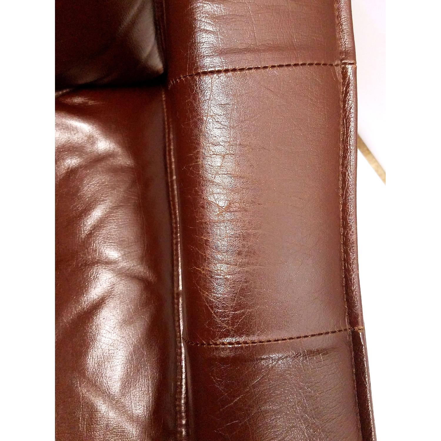Kebe Danish Leather Recliner Lounge Chair & Ottoman - image-6