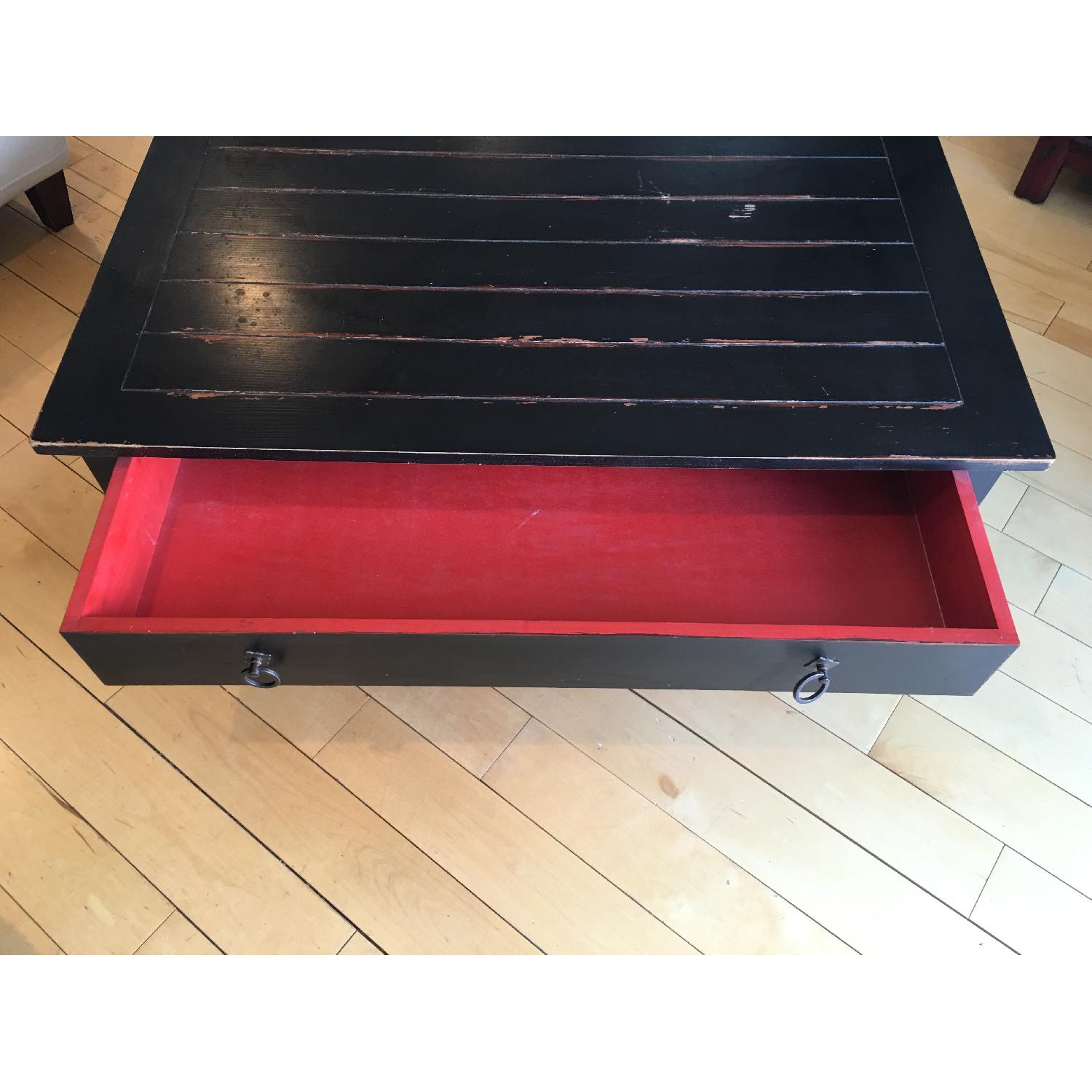 Pier 1 Black & Red Coffee Table - image-3