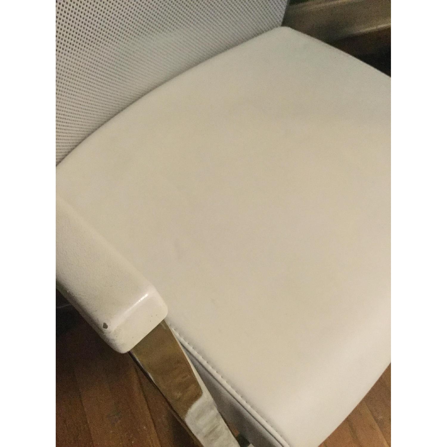 Dauphin White Leather Office Chair - image-6