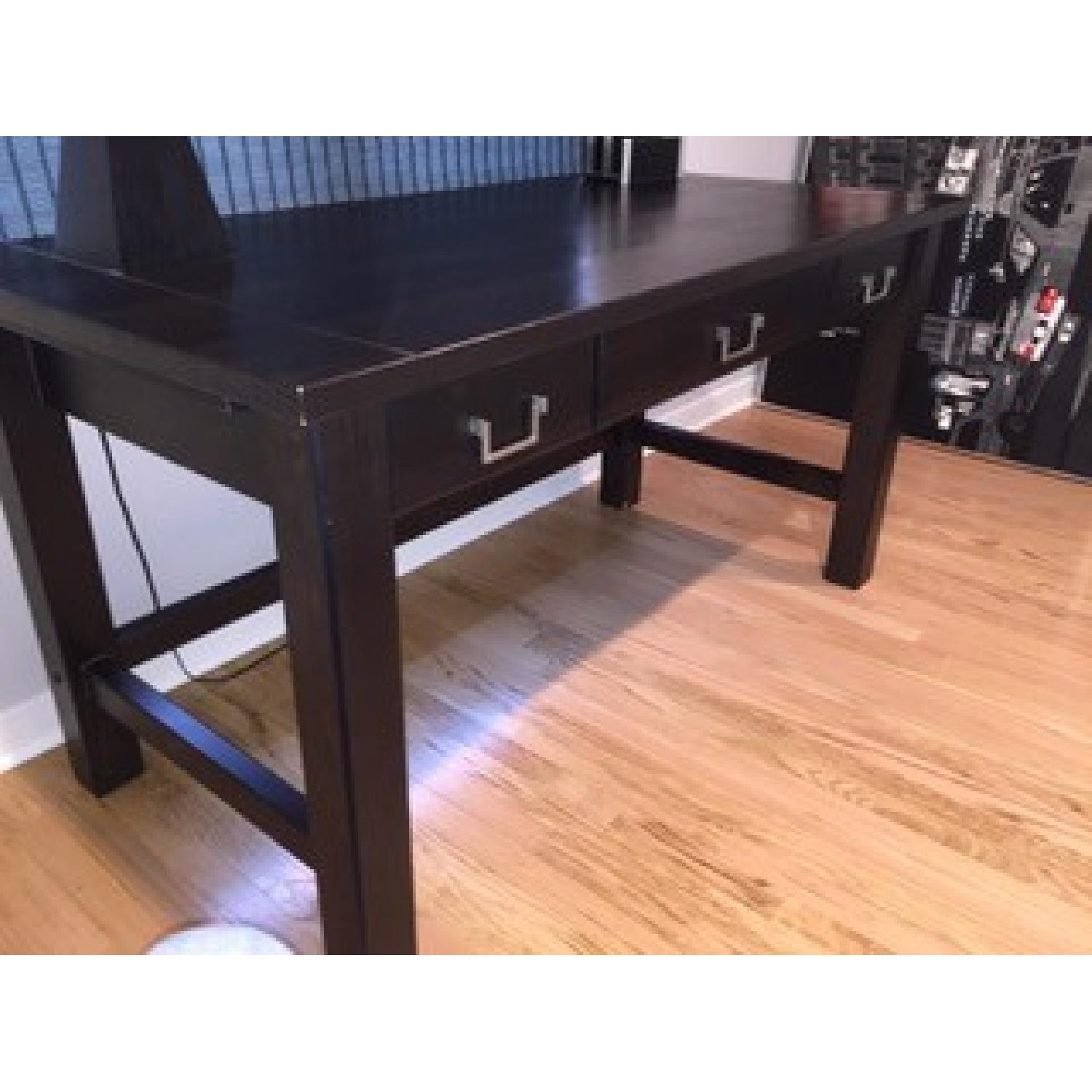 Dark Brown Wood Desk - image-4