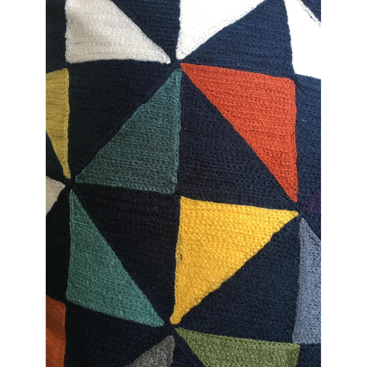 West Elm Wallace Sewell Multi Pinwheel Crewel Pillow Cover - image-3