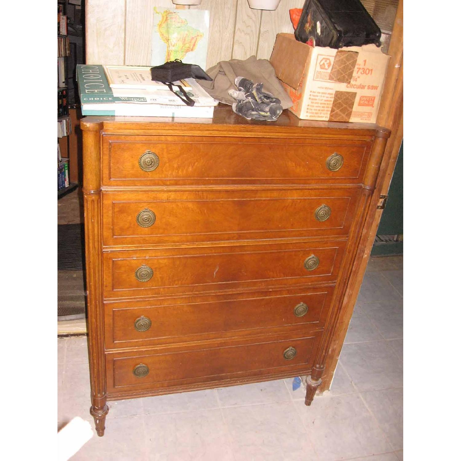 Irwin 1950's Art-Deco Mahogany Chest of Drawers - image-1