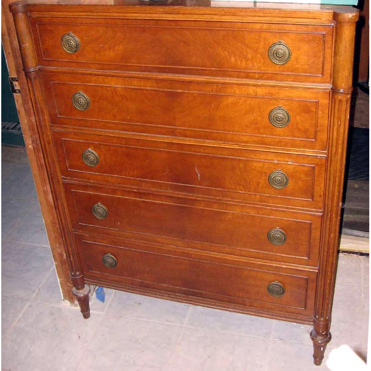 Irwin 1950's Art-Deco Mahogany Chest of Drawers - image-3