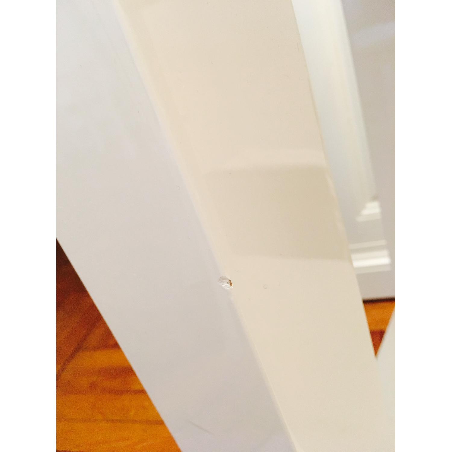 West Elm Parsons White Lacquer End Table - image-4