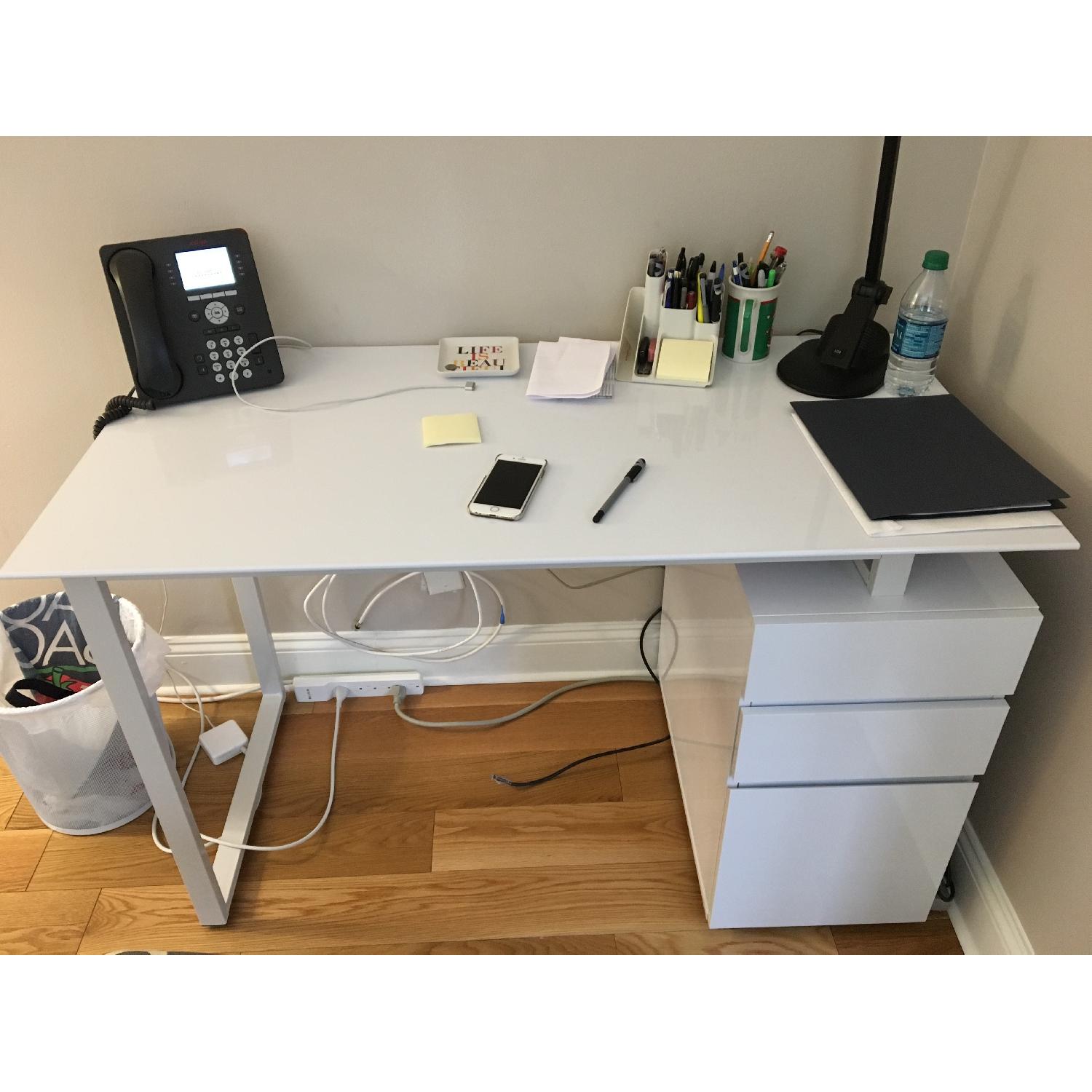 White Laquer Desk - image-1