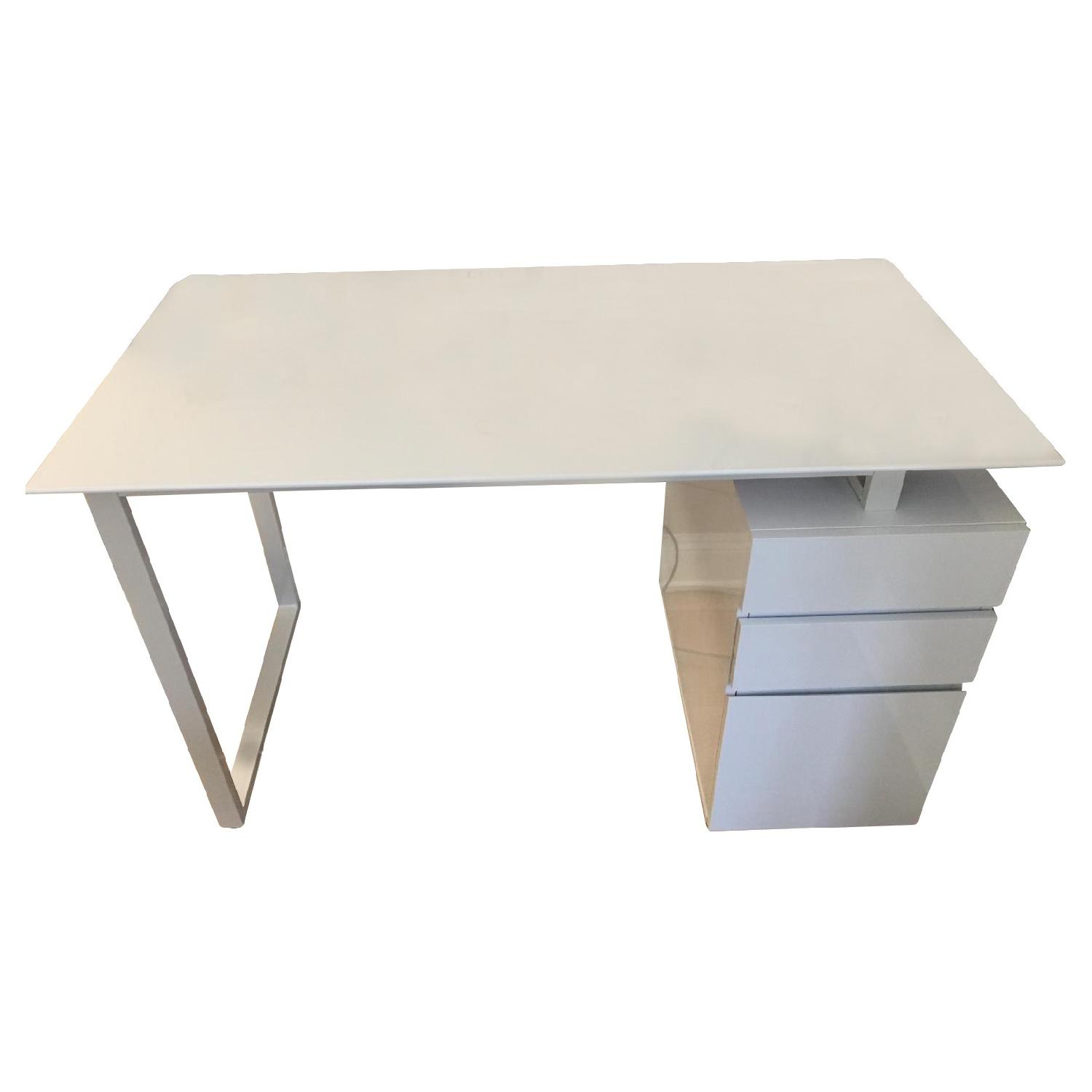 White Laquer Desk - image-0