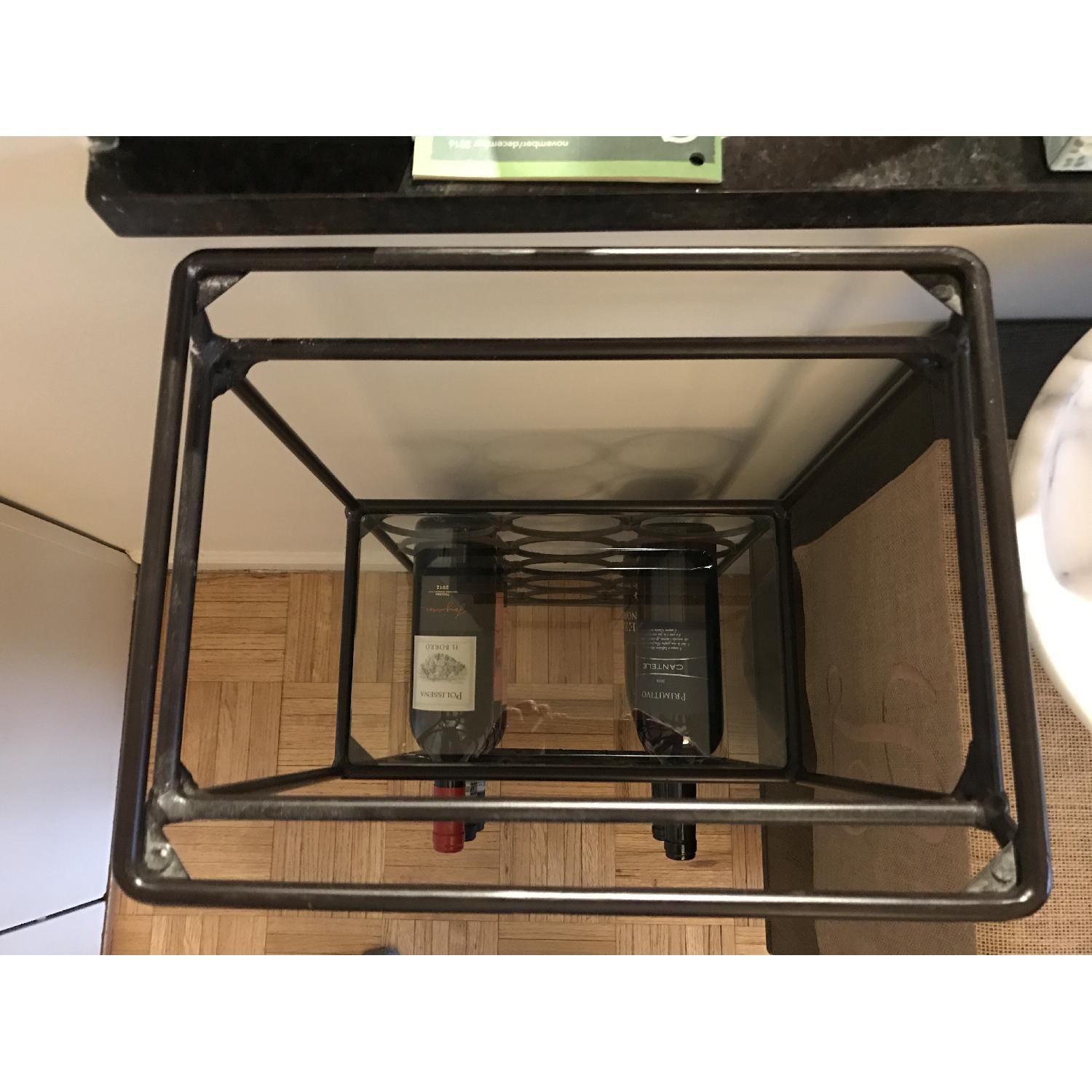 Pottery Barn Glass Wine Rack in Dark Bronze - image-3