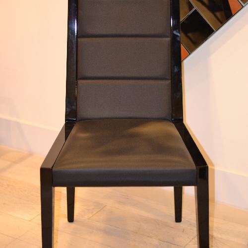 Used Rosetto Sapphire Black italian Dining Chairs for sale on AptDeco