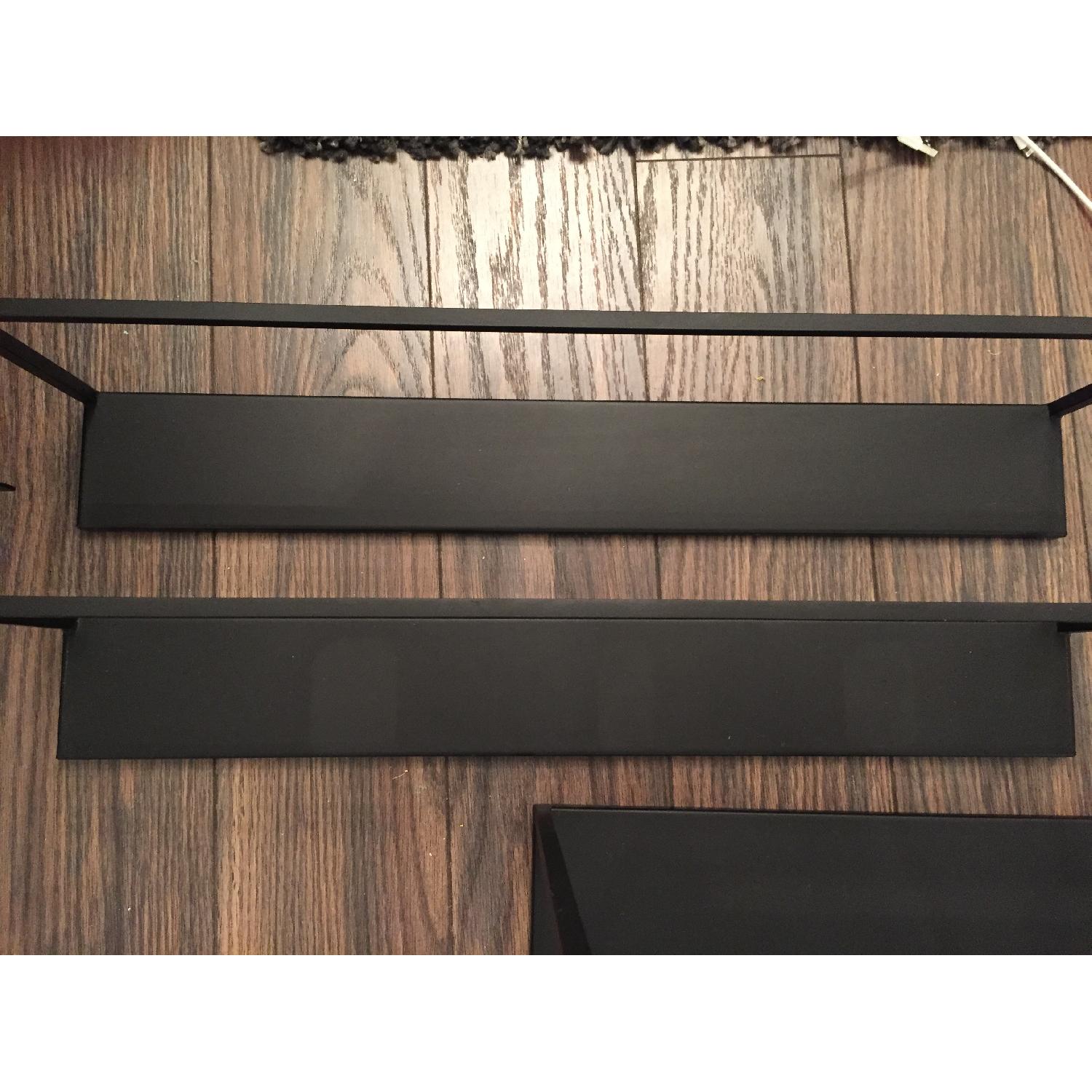 CB2 Industrial Floating Shelves in Matte Black AptDeco