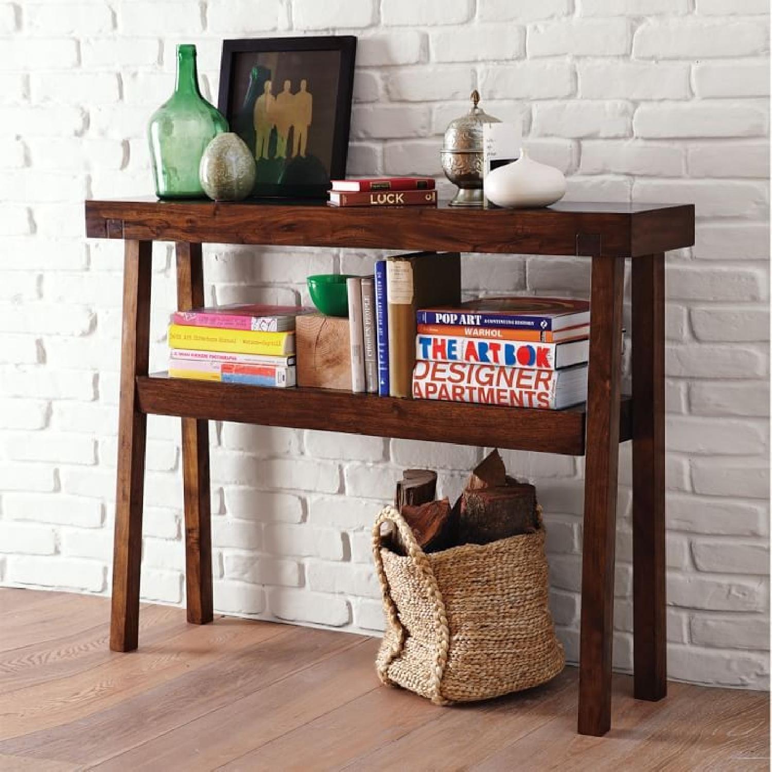 West Elm Rustic Acacia Console Table - image-4