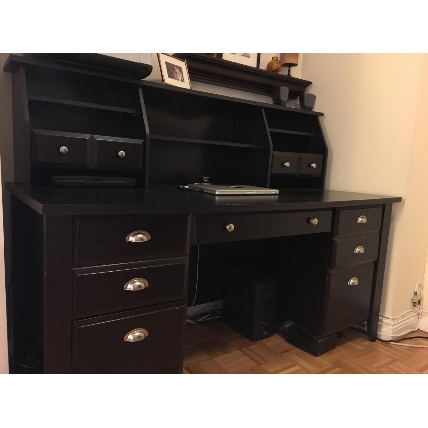 Sauder Executive Desk w/ Matching Hutch - image-2