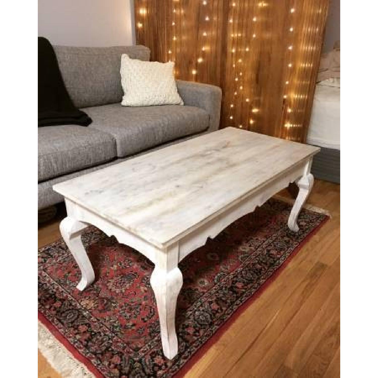 Urban Outfitters White Coffee Table - image-1
