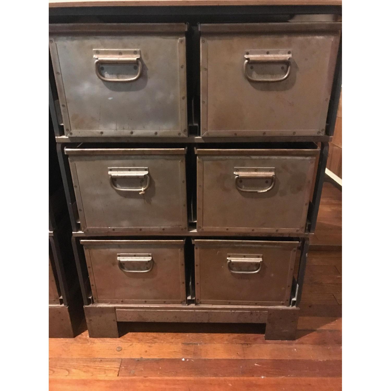 Vintage Industrial Metal Drawers - image-1
