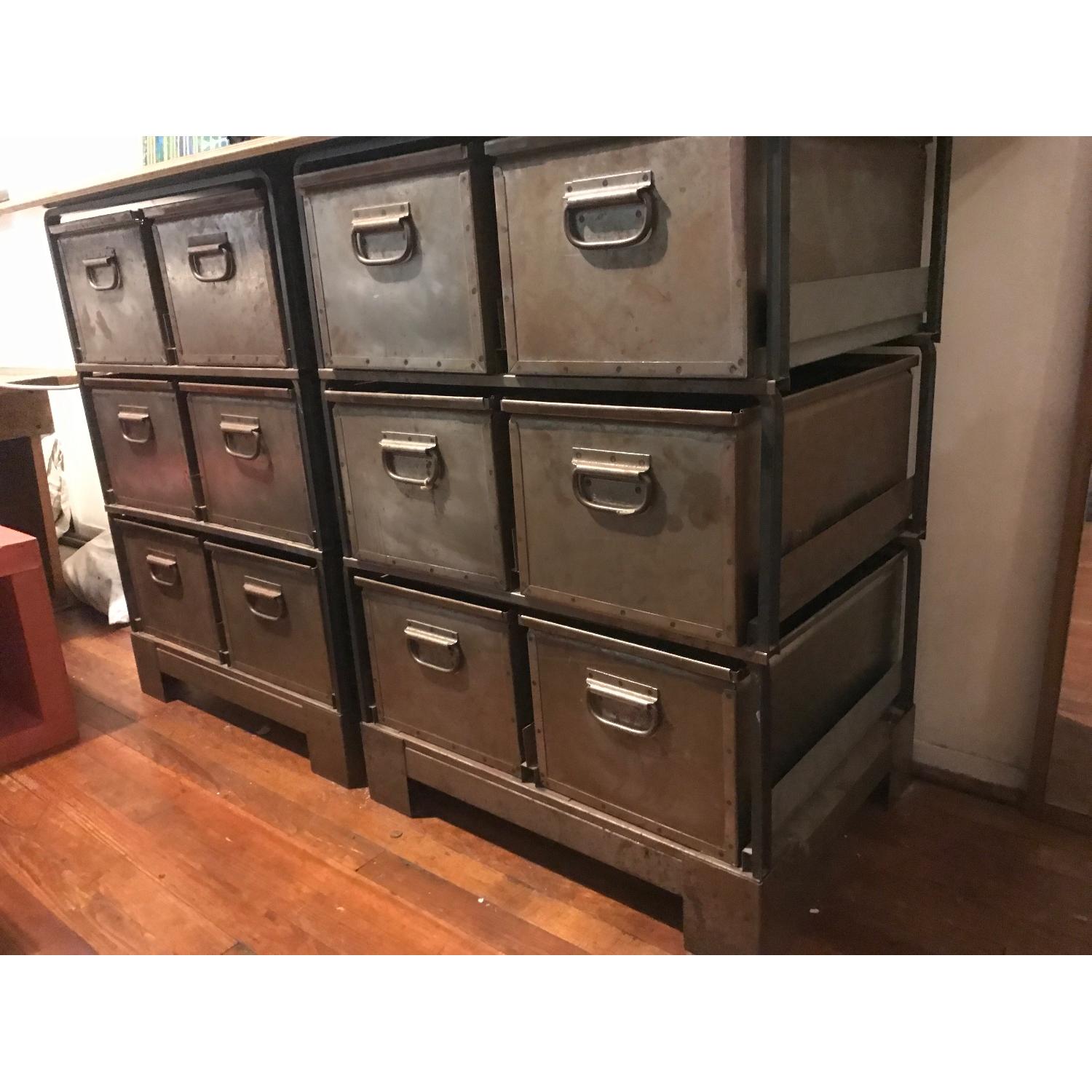 Vintage Industrial Metal Drawers - image-2
