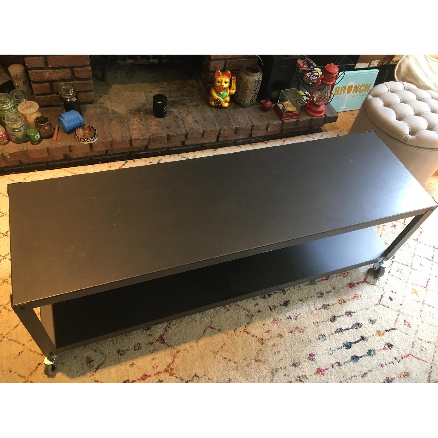 CB2 Go-Cart Rolling Media Stand - image-2