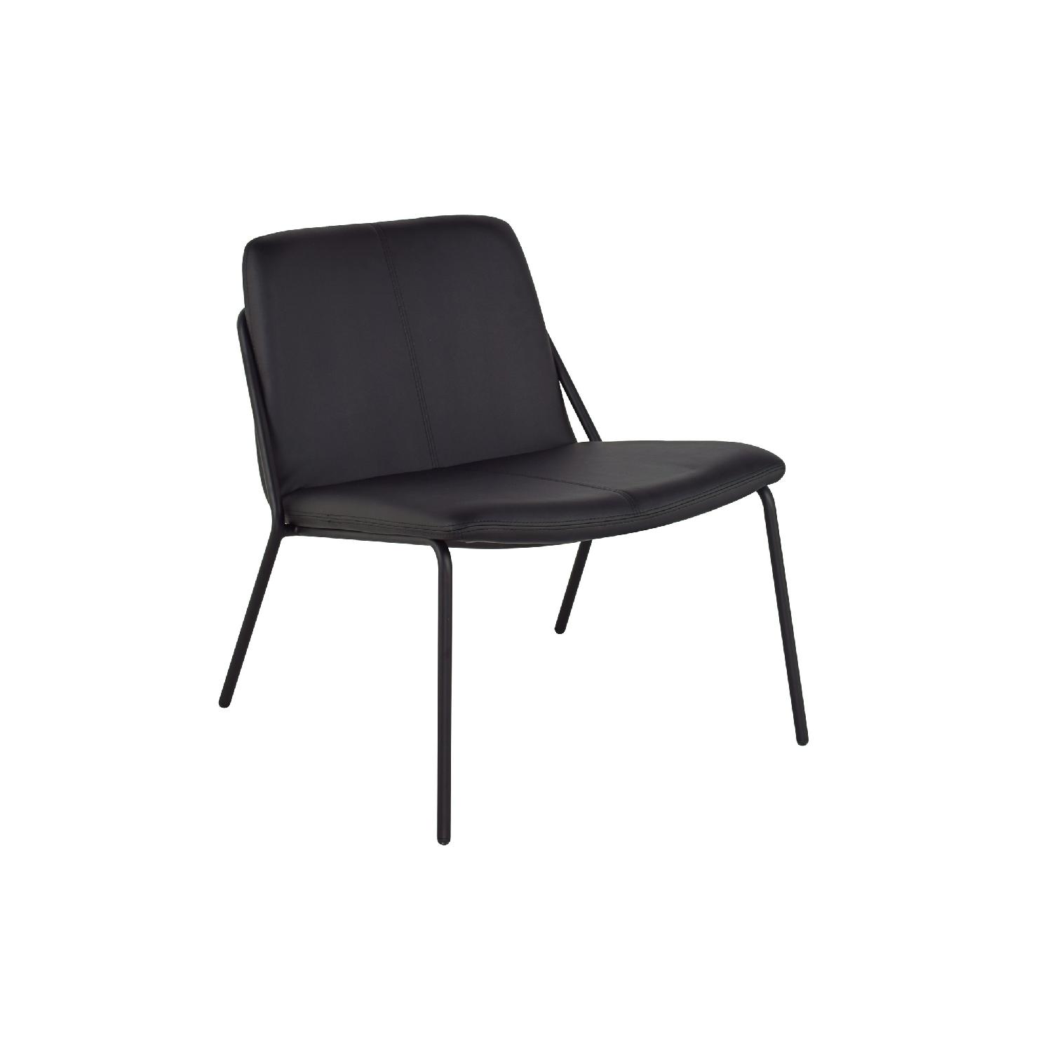 Viesso Black Eco-Leather Sling Chair - image-0