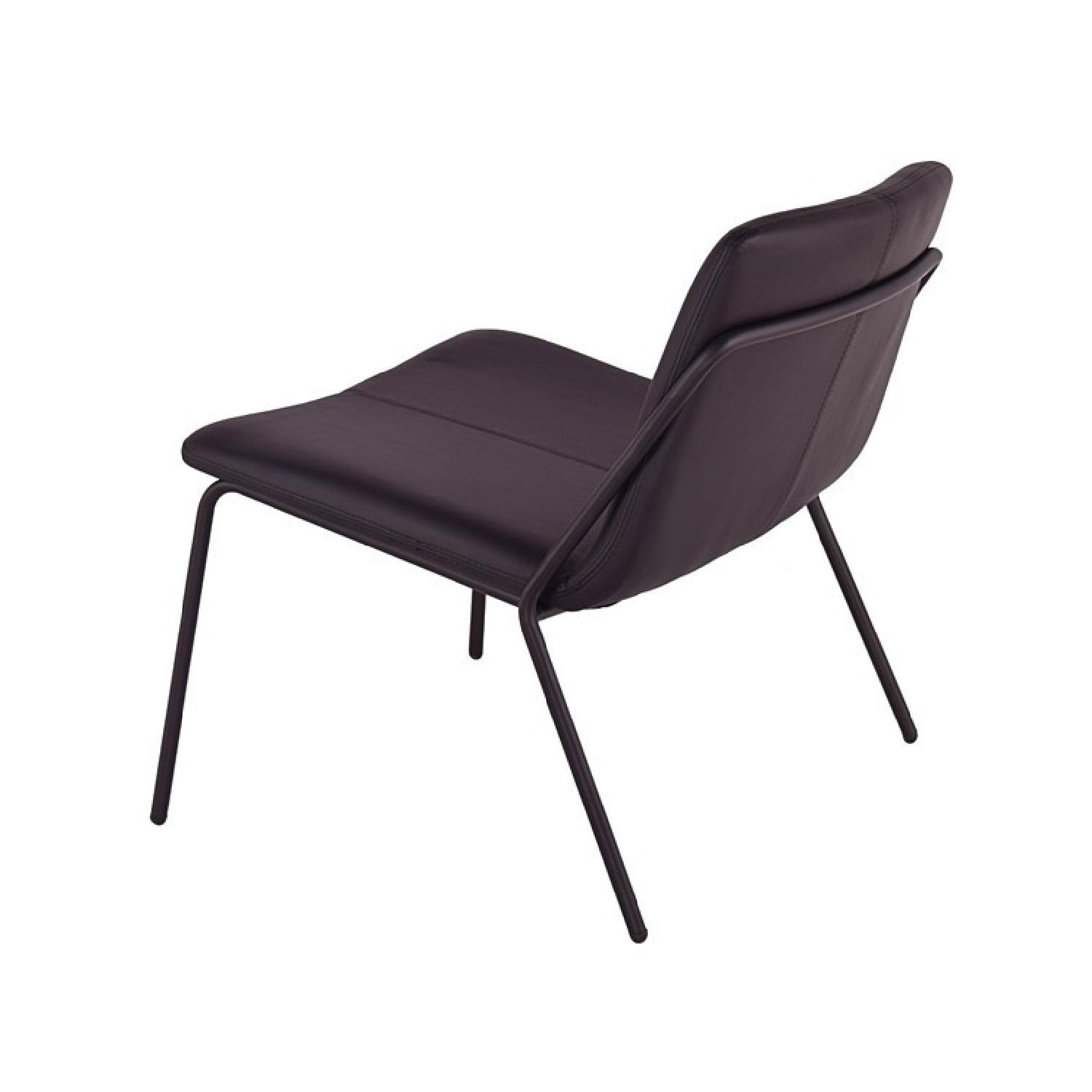 Viesso Black Eco-Leather Sling Chair - image-1