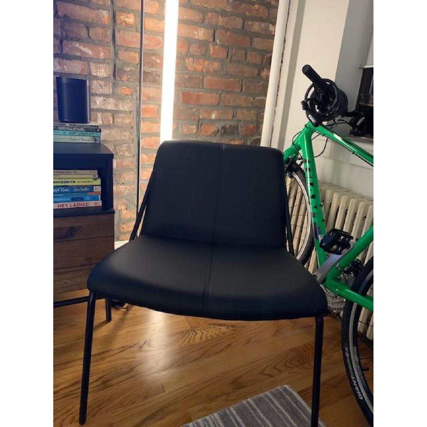 Viesso Black Eco-Leather Sling Chair - image-2