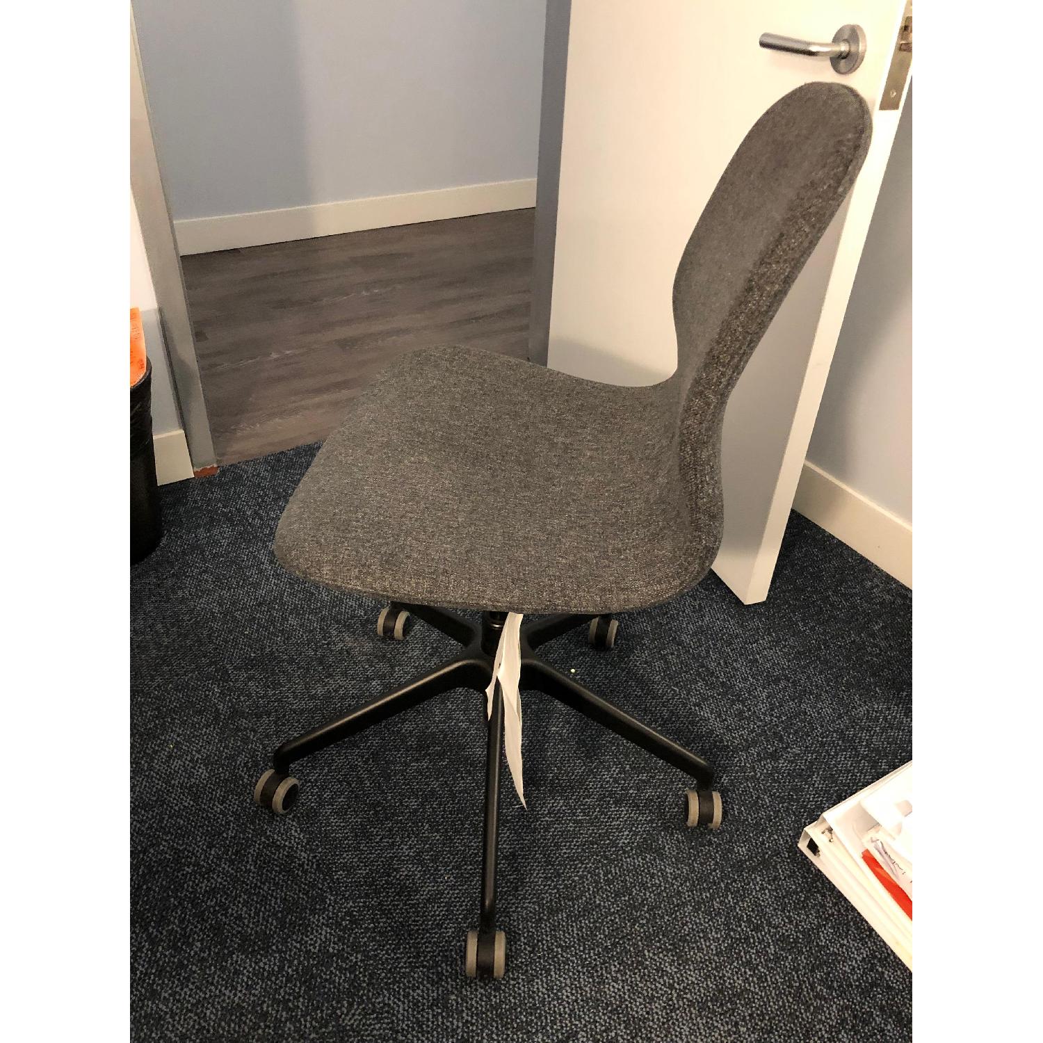 Ikea Gunnared Dark Gray Swivel Desk Chairs - image-3