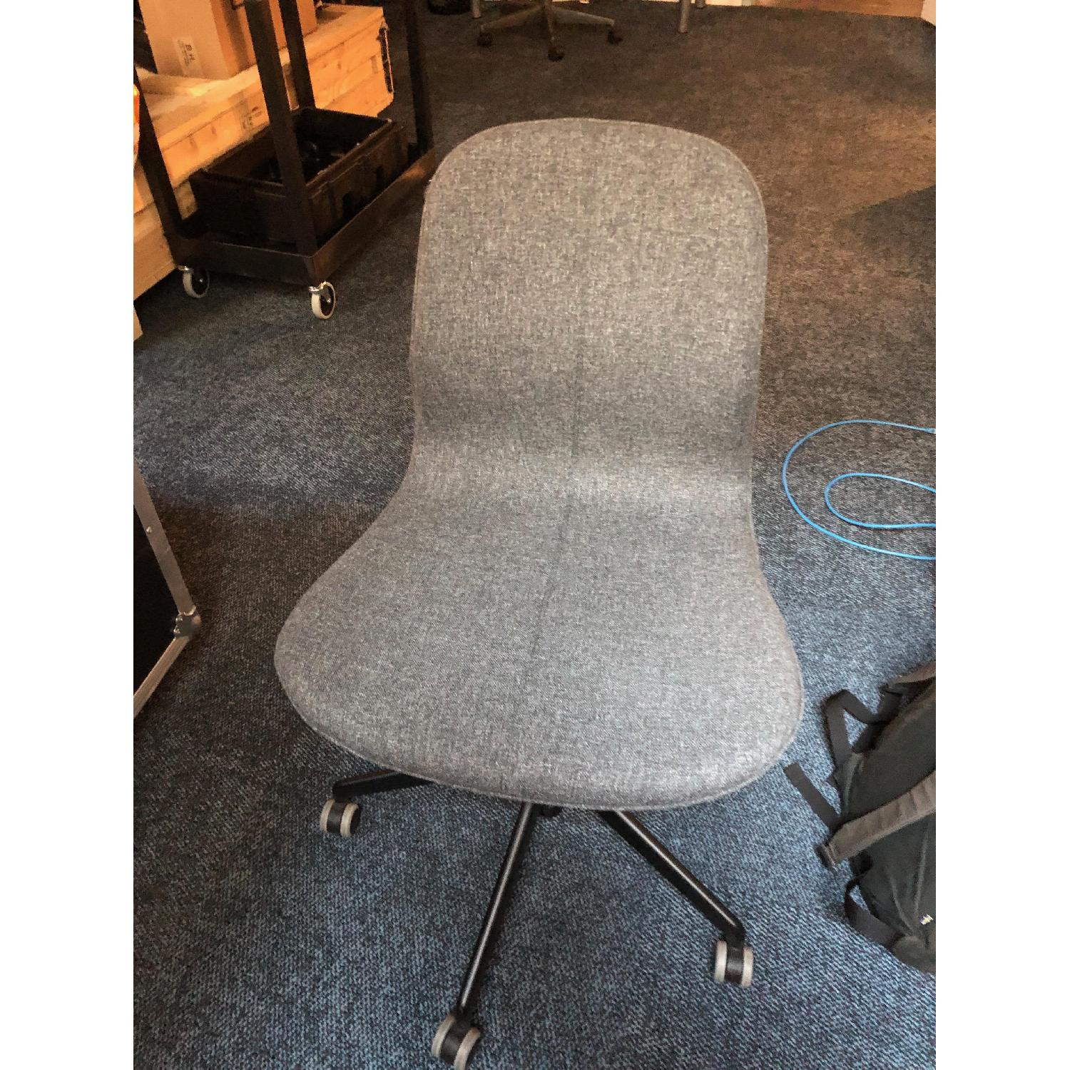 Ikea Gunnared Dark Gray Swivel Desk Chairs - image-4