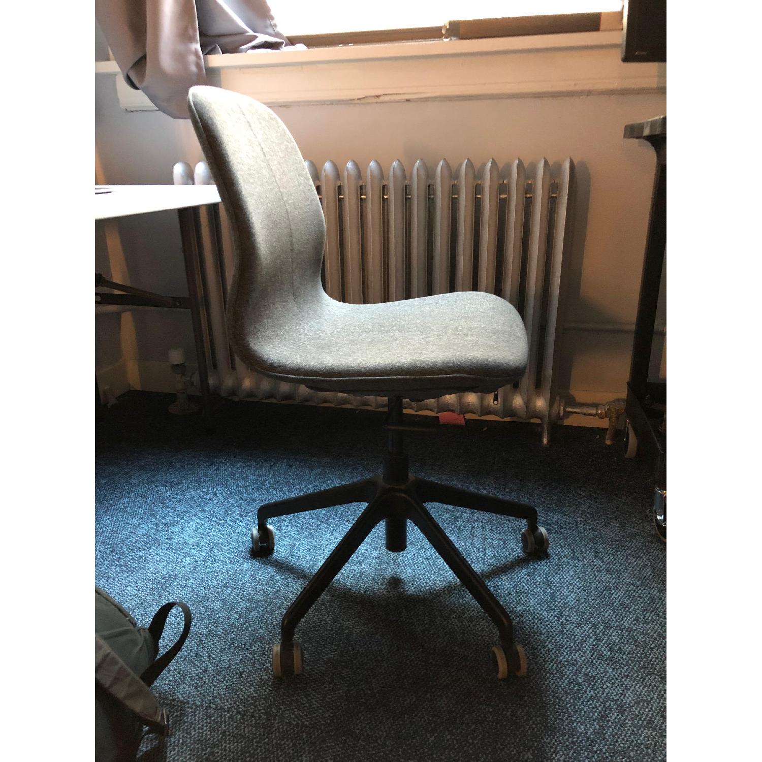 Ikea Gunnared Dark Gray Swivel Desk Chairs - image-5