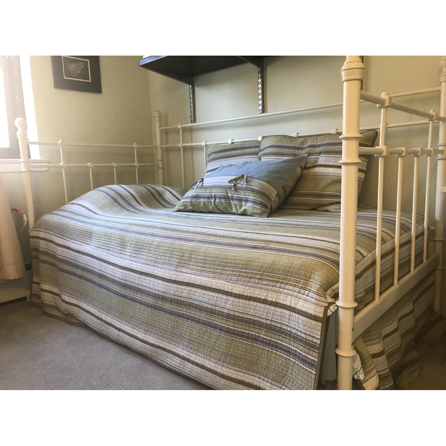 Ikea White Metal Daybed w/ Trundle - image-1