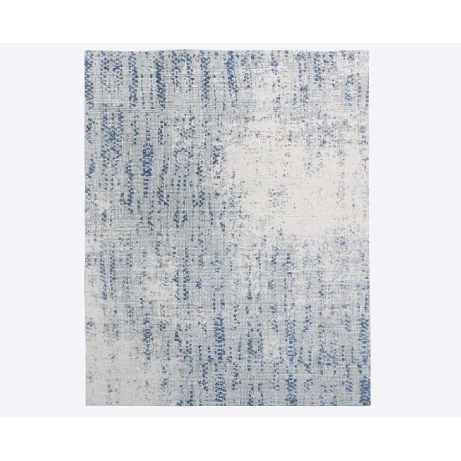 West Elm Distressed Foliage Moonstone Wool Rug - image-2