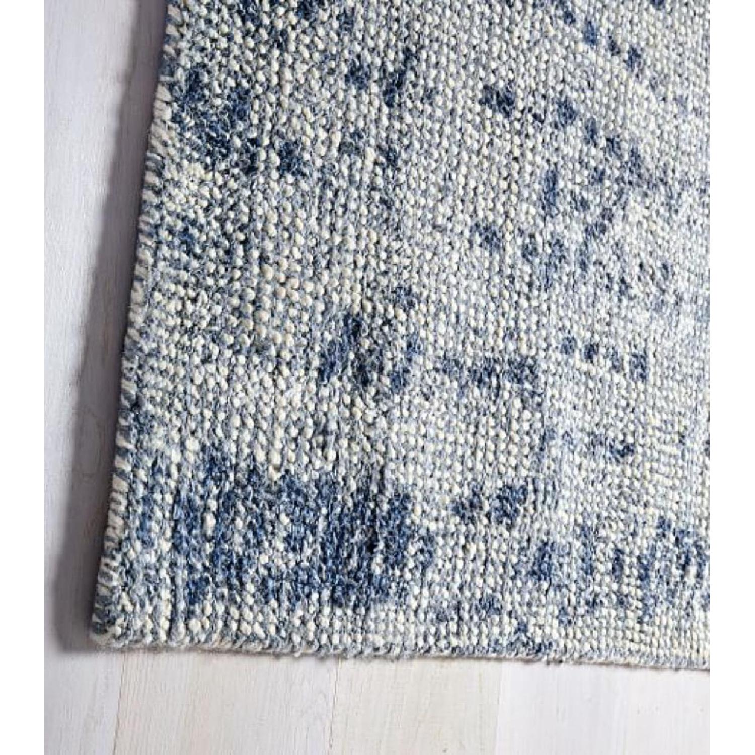 West Elm Distressed Foliage Moonstone Wool Rug - image-3