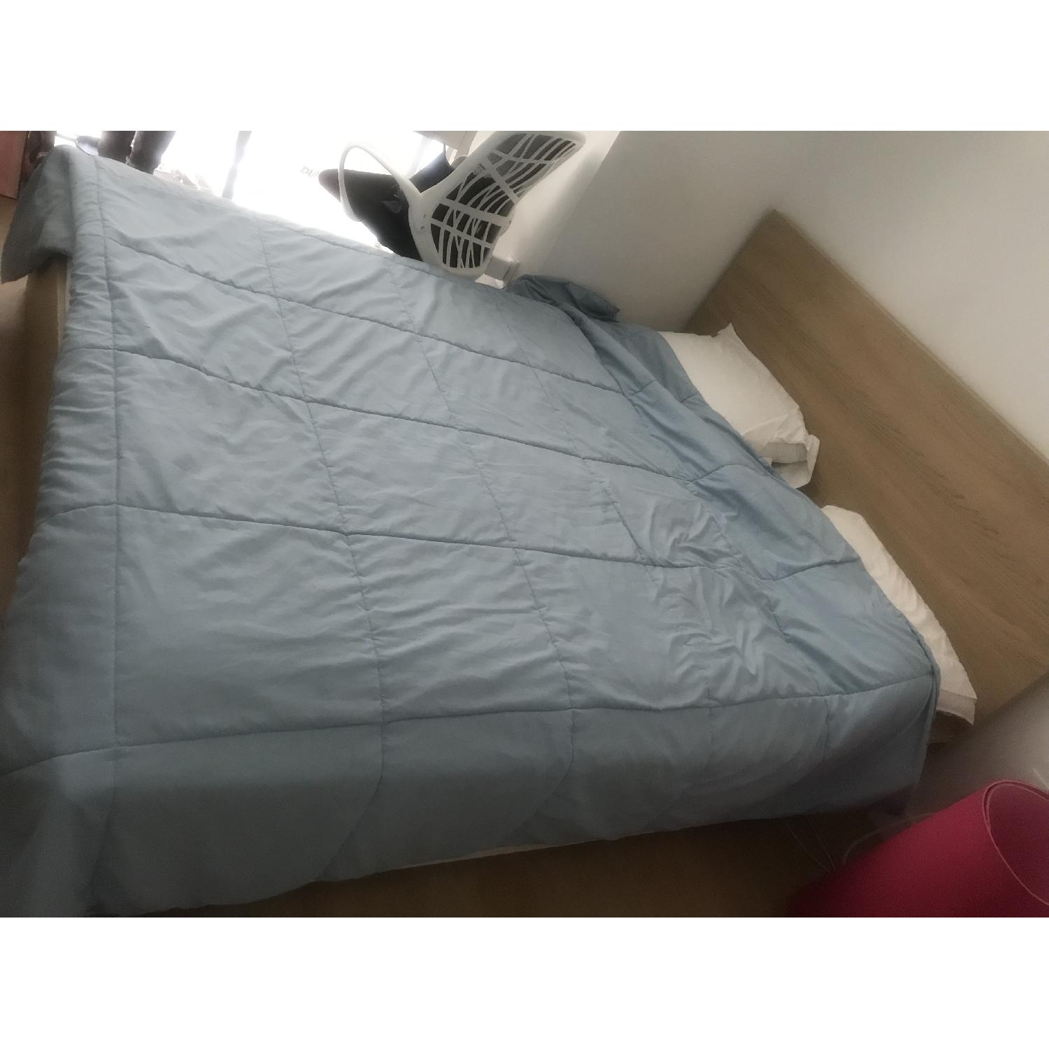 Ikea Queen Bed w/ 2 Storage Drawers - image-2