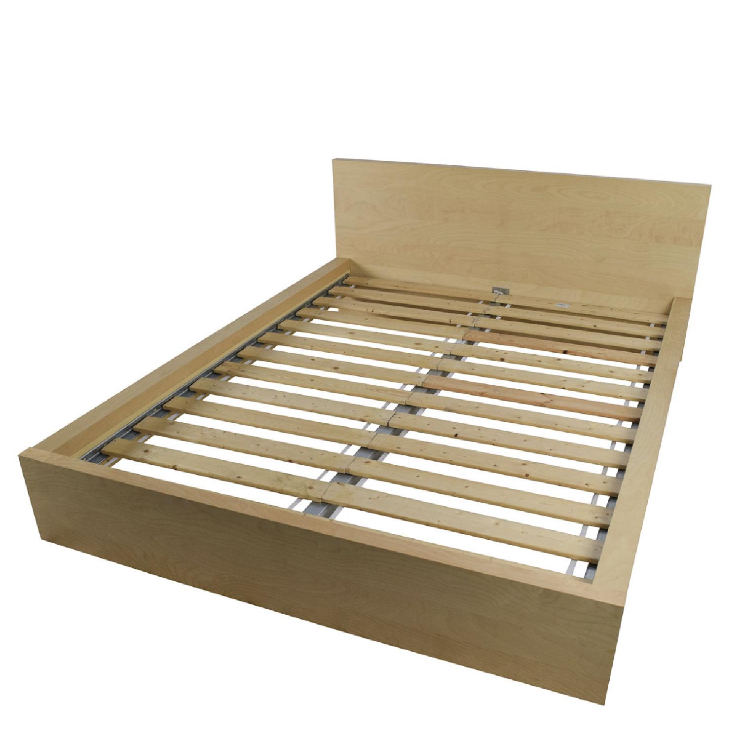 Ikea Queen Bed w/ 2 Storage Drawers AptDeco