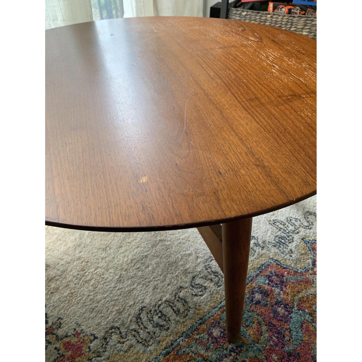 West Elm Reeve Mid-Century Round Walnut Coffee Table - image-5