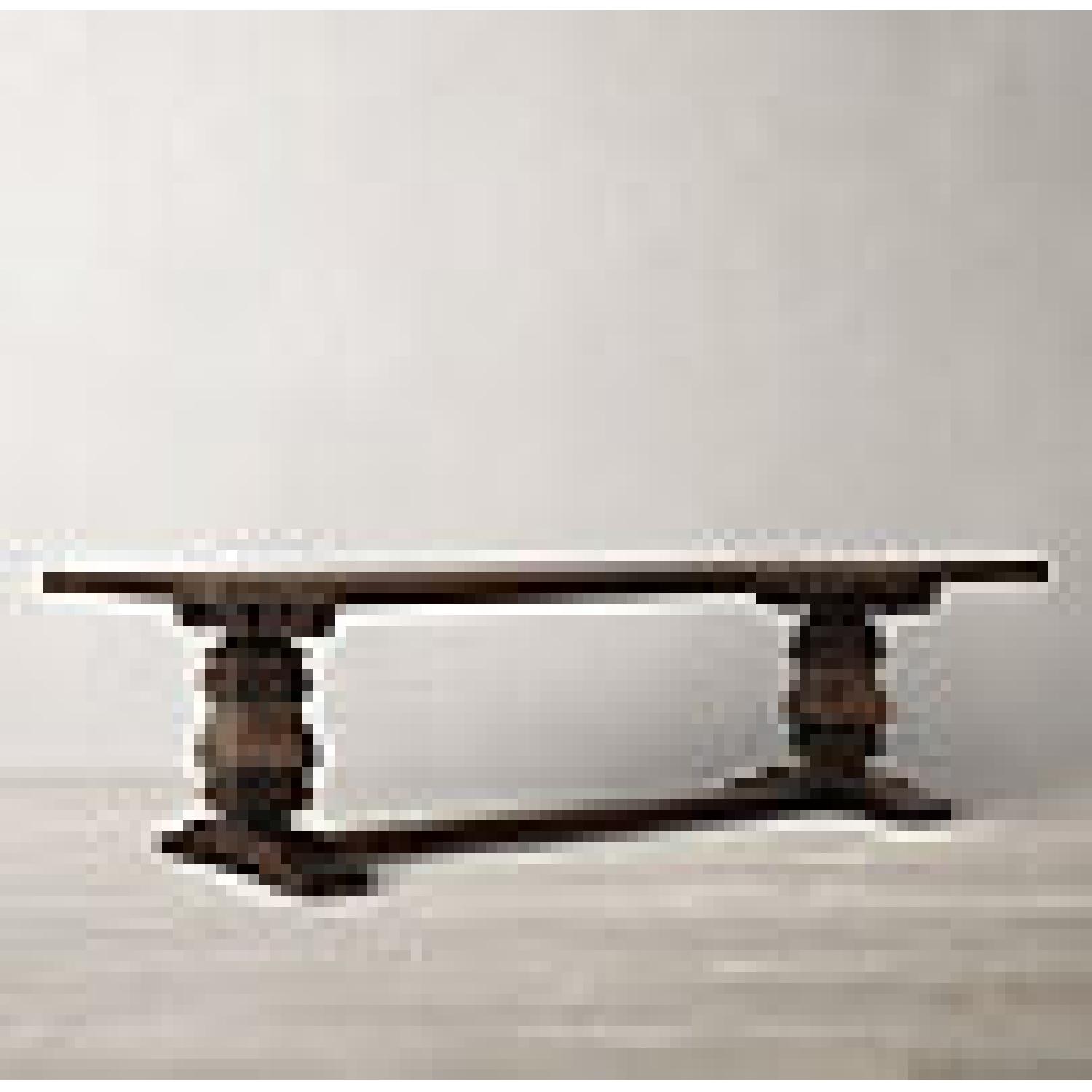 Restoration Hardware Salvaged Wood Trestle Extension Table - image-1