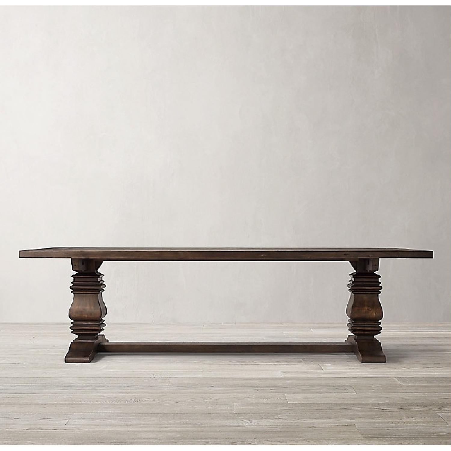 Restoration Hardware Salvaged Wood Trestle Extension Table - image-2