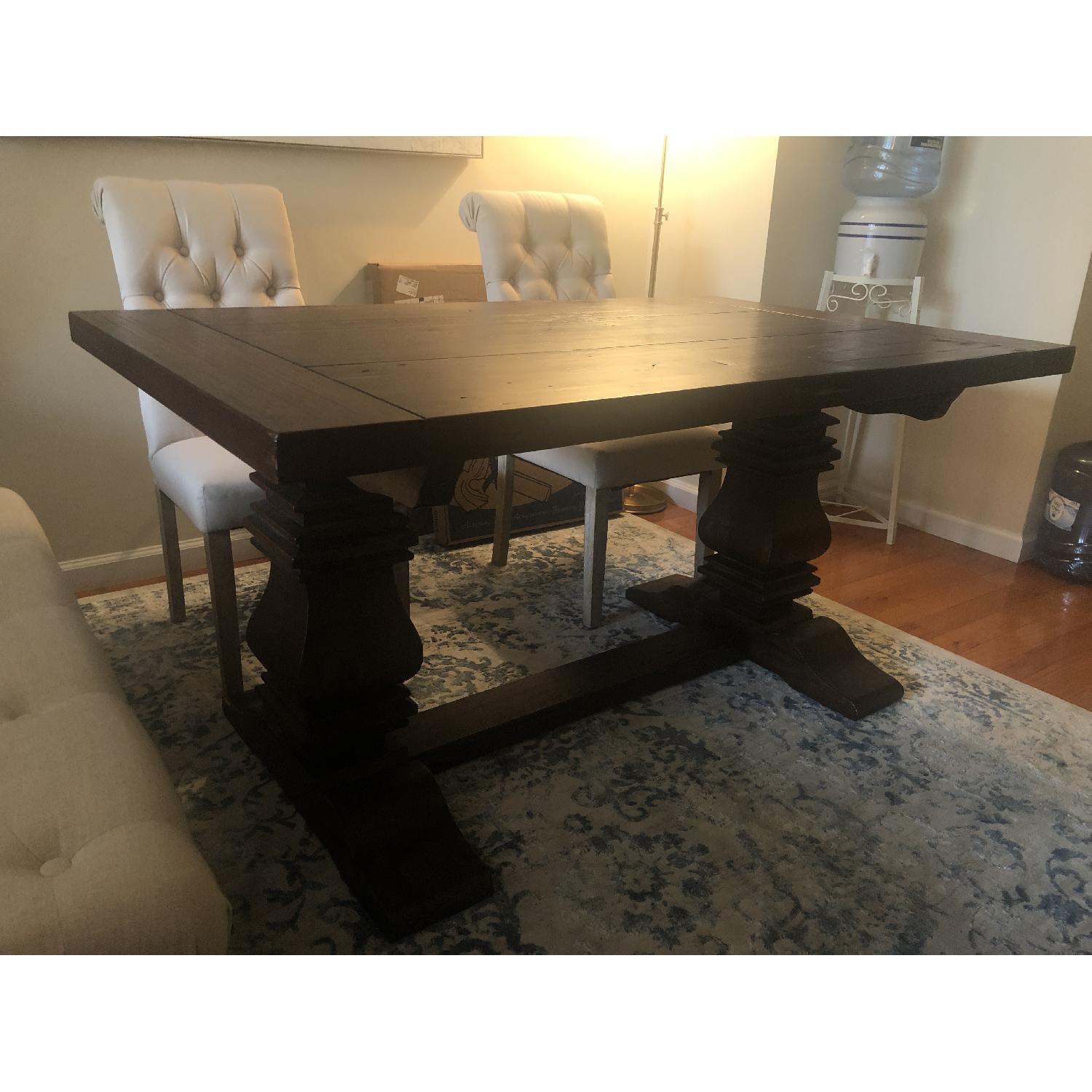 Restoration Hardware Salvaged Wood Trestle Extension Table - image-4