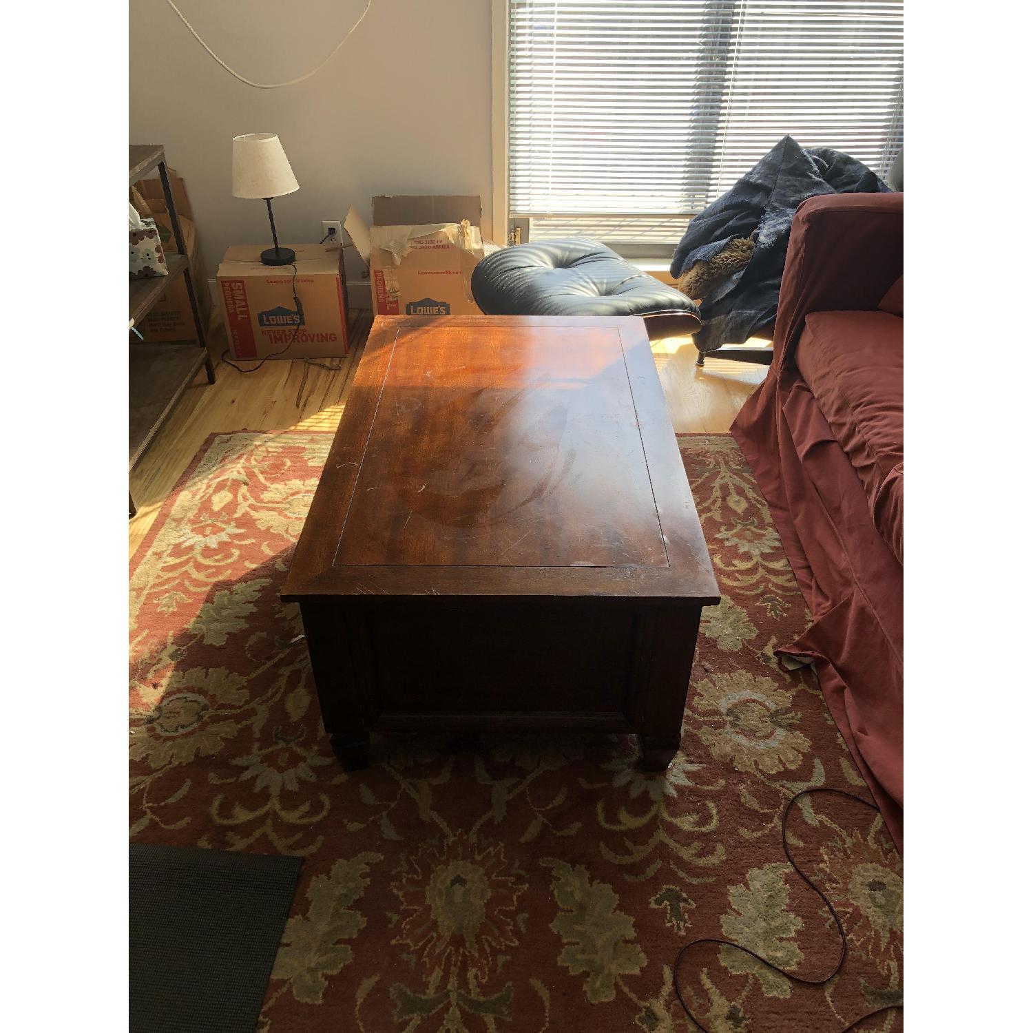 Pottery Barn Coffee Table w/ Storage AptDeco