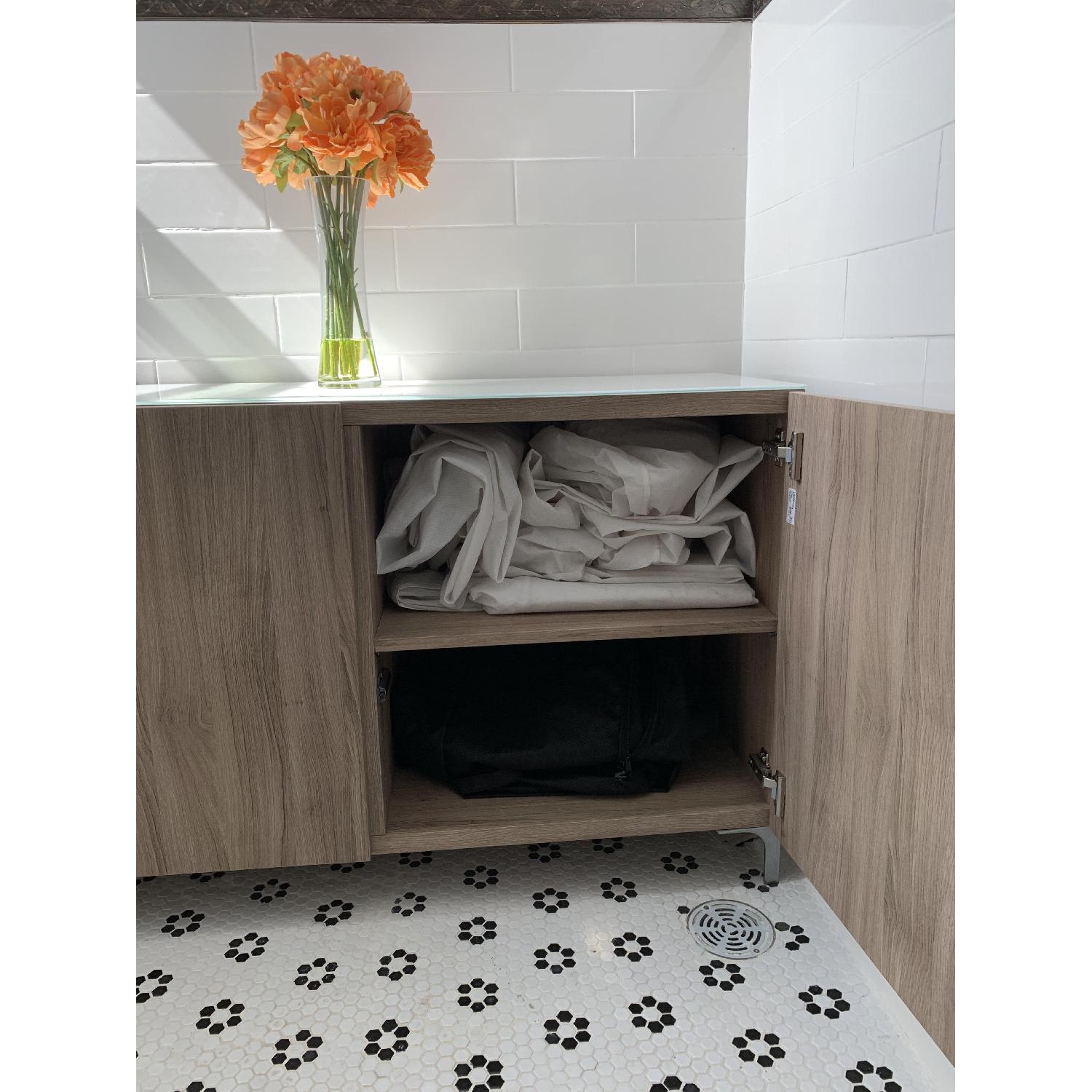 Ikea Light Wood & Glass AptDeco