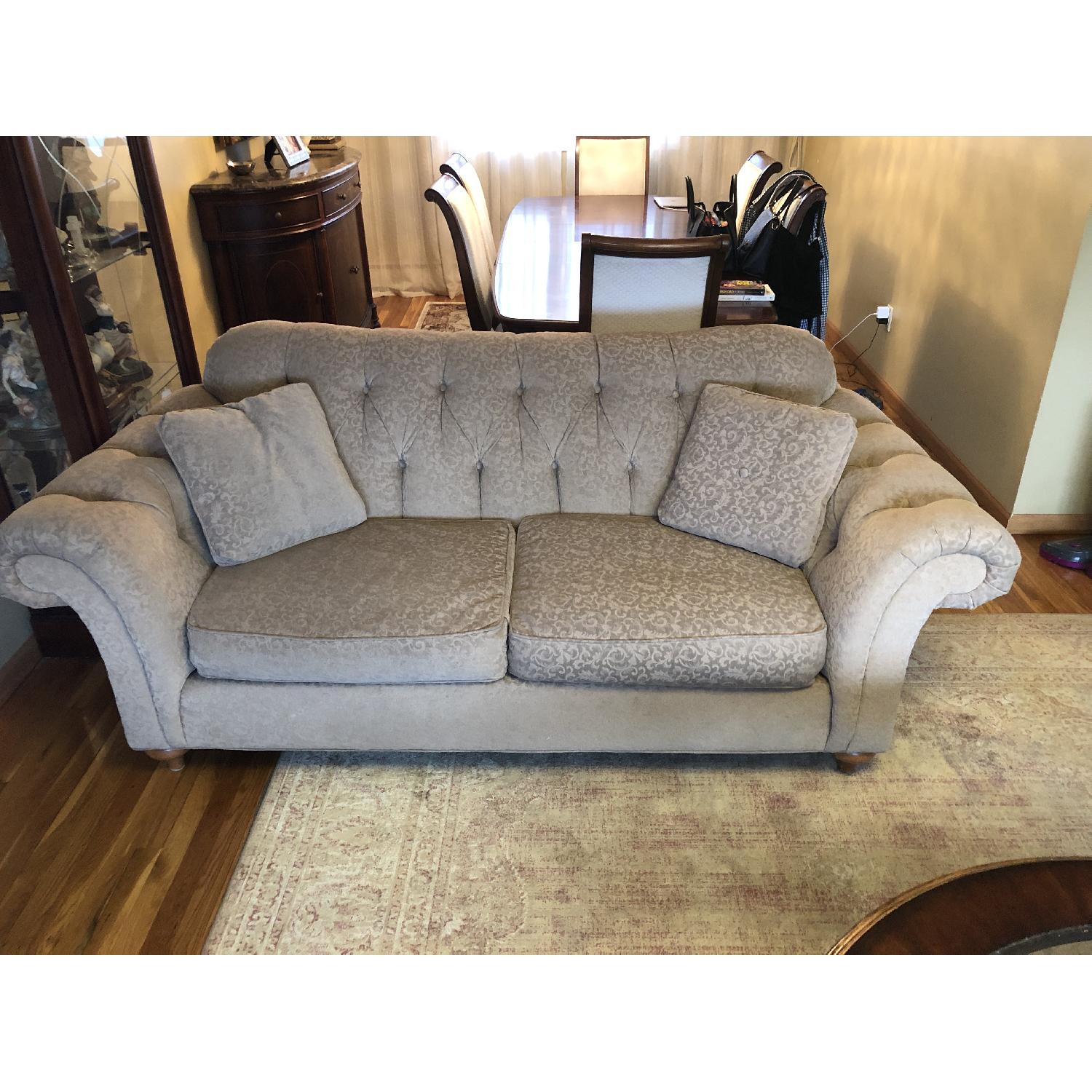 Ethan Allen Tufted Sofa AptDeco