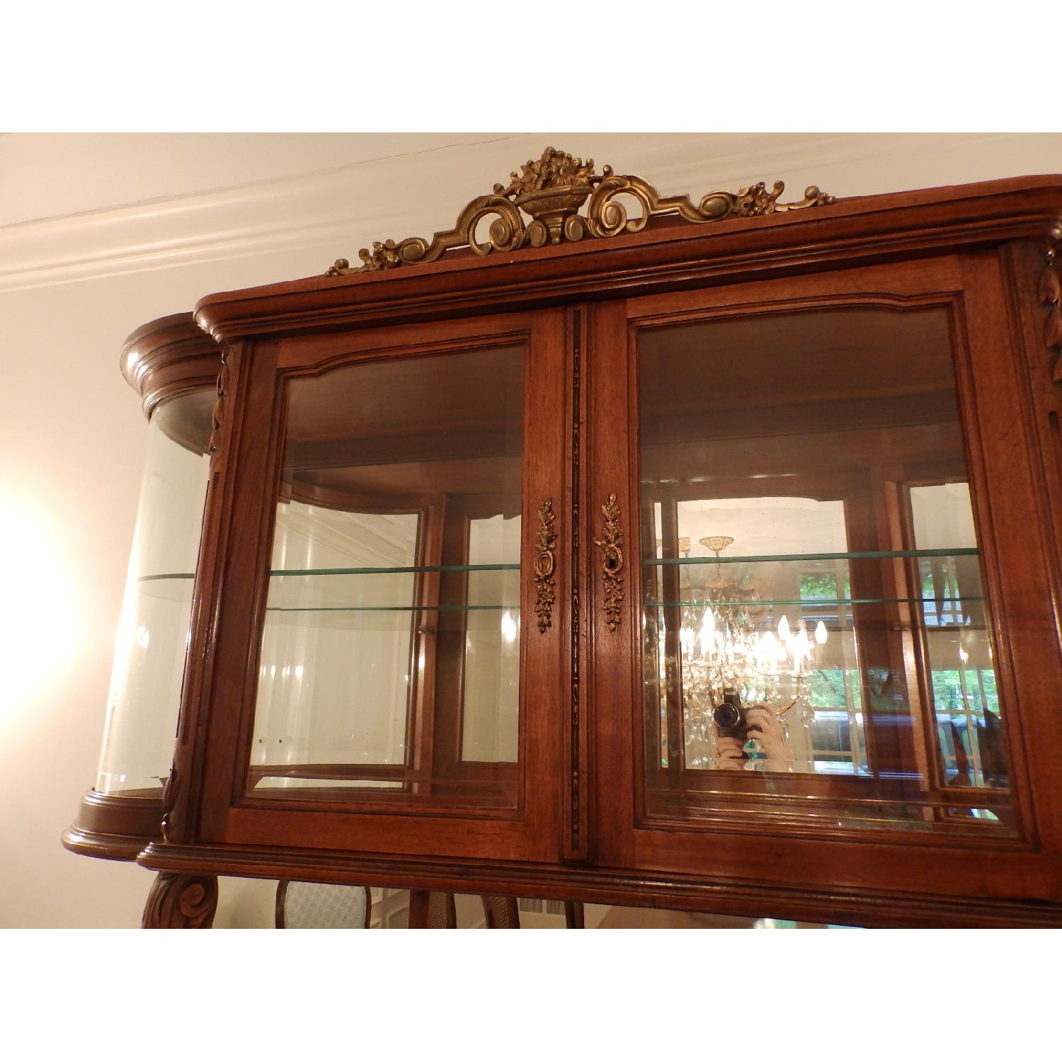 Antique French Marble Top Carved Buffet/Sideboard w/ Hutch - image-11