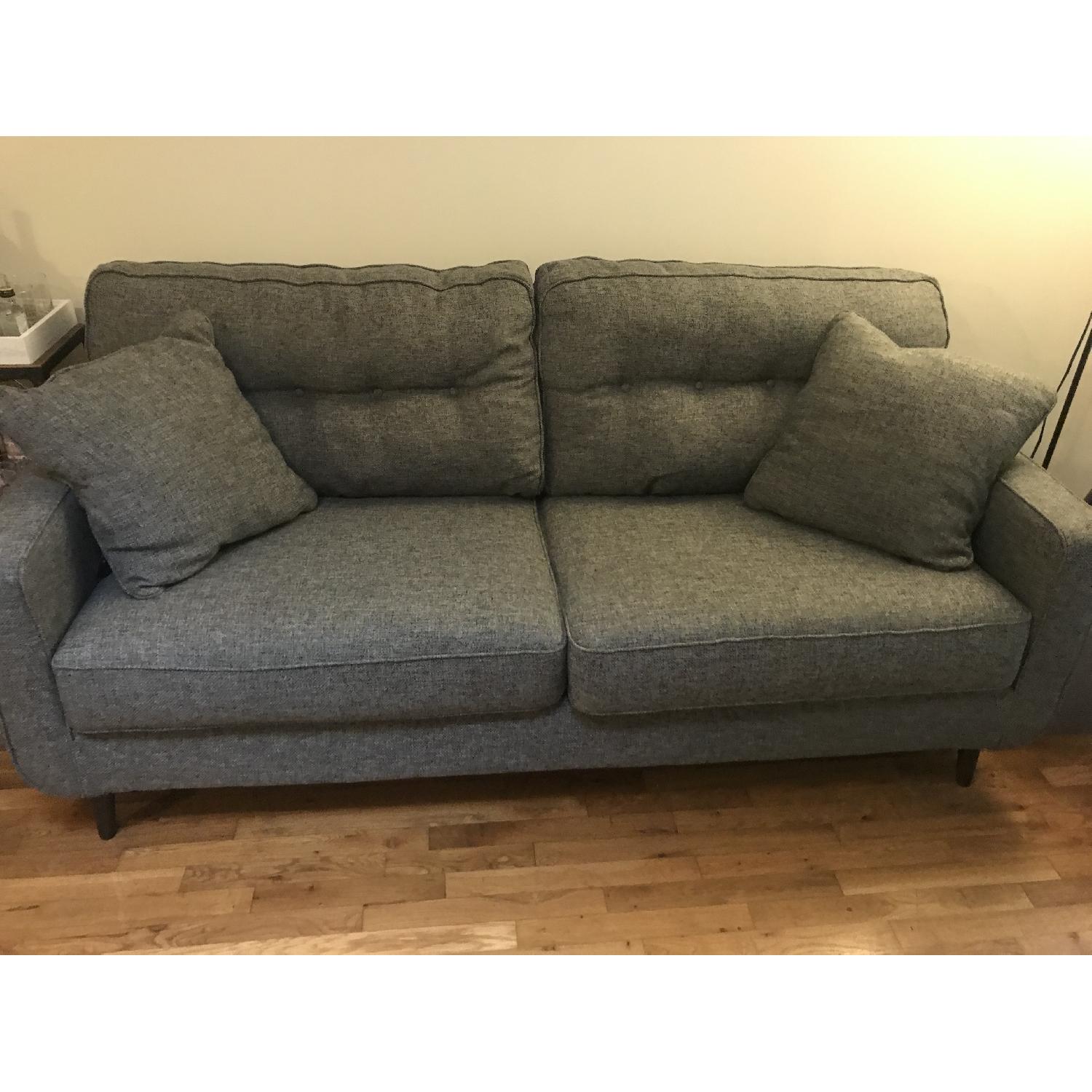 Ashley Zardoni Mid-Century Modern Grey Sofa - image-1