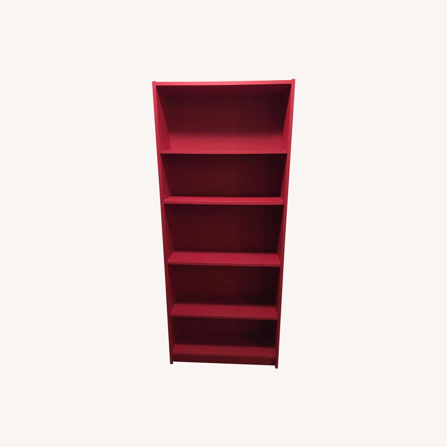 Ikea Red Bookcase AptDeco